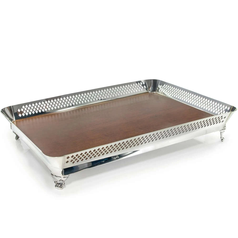 Bandeja Galeria St James Com Fundo de Madeira Bandeja Galeria St James Com Fundo de Madeira