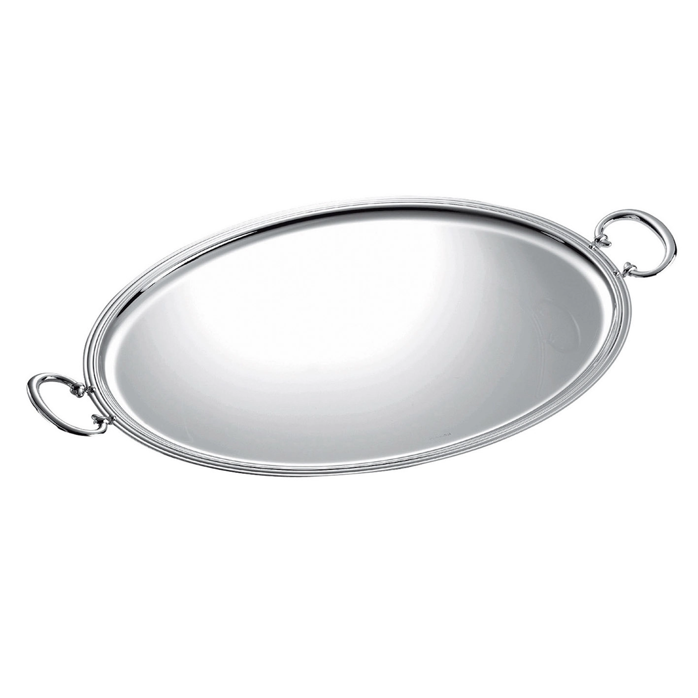 Bandeja Oval Com Alca Christofle Albi Bandeja Oval Com Alca Christofle Albi