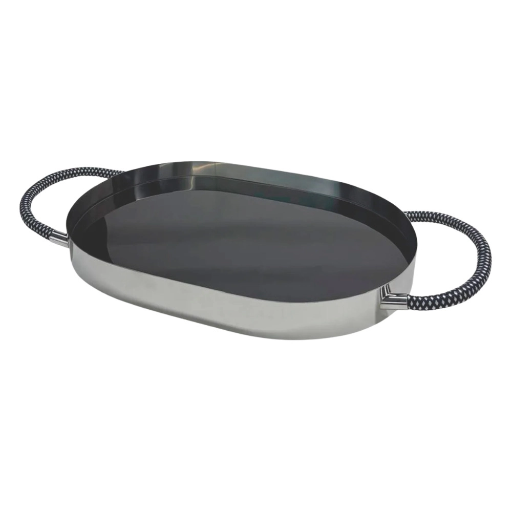 Bandeja Rapunzel Com Fundo de Vidro Preto