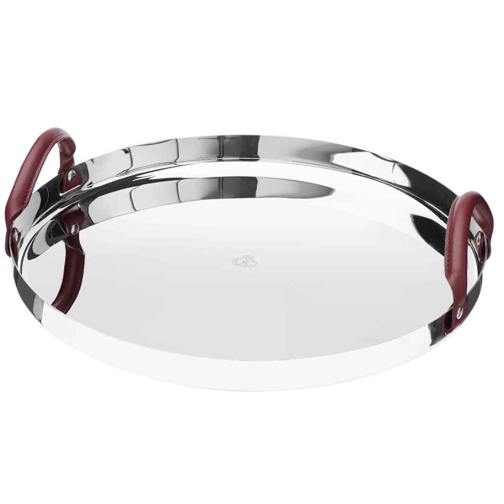 Bandeja Redonda Com 2 Alcas Christofle Mood Nomade