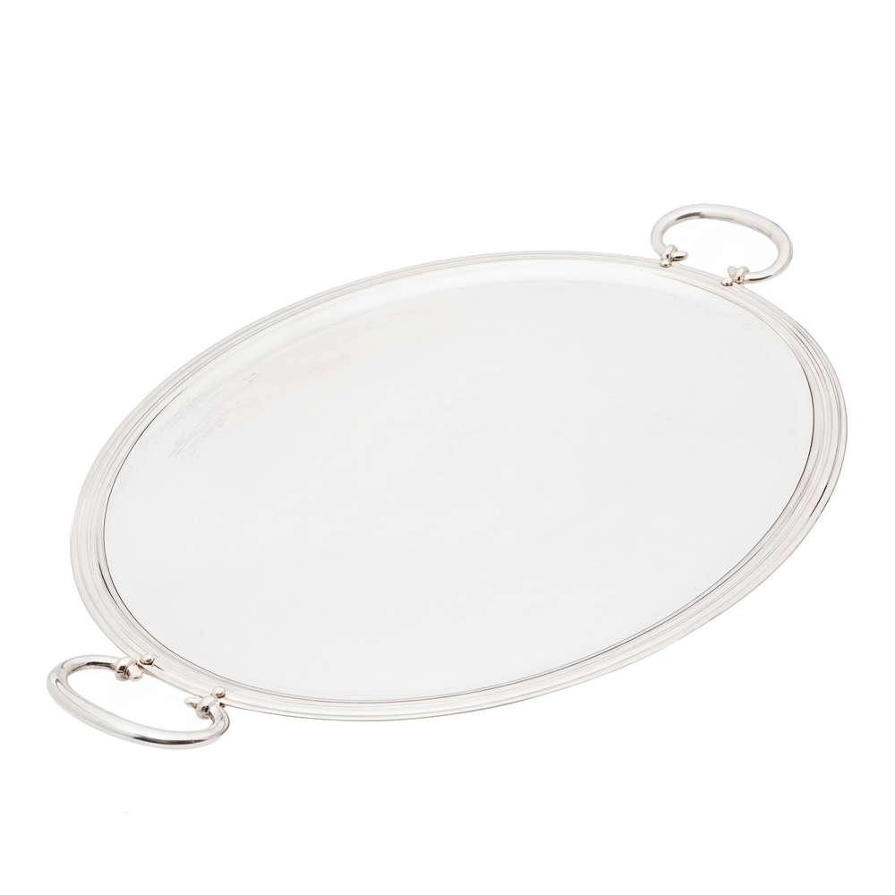 Bandeja Redonda Com Alca Christofle Albi 39 Cm