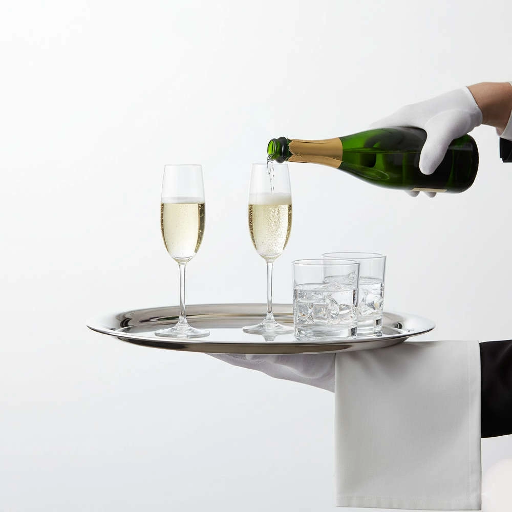 Bandeja Redonda Garcom Silverlux Lisa