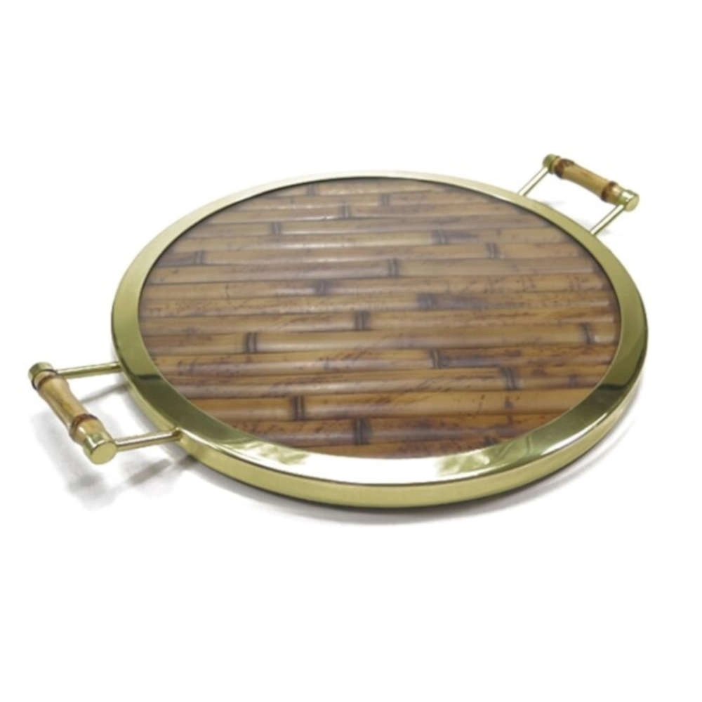 Bandeja Redonda Sonia Pierry Dourada 40 Cm Bandeja Redonda Sonia Pierry Dourada 40 Cm