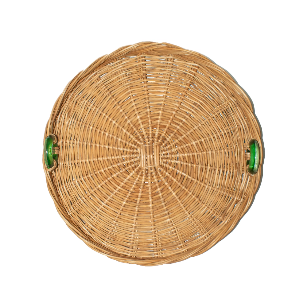 Bandeja Redonda Trançada Sonia Pierry Com Alça 9 X 17 Cm Bandeja Redonda Trançada Sonia Pierry Com Alça 9 X 17 Cm