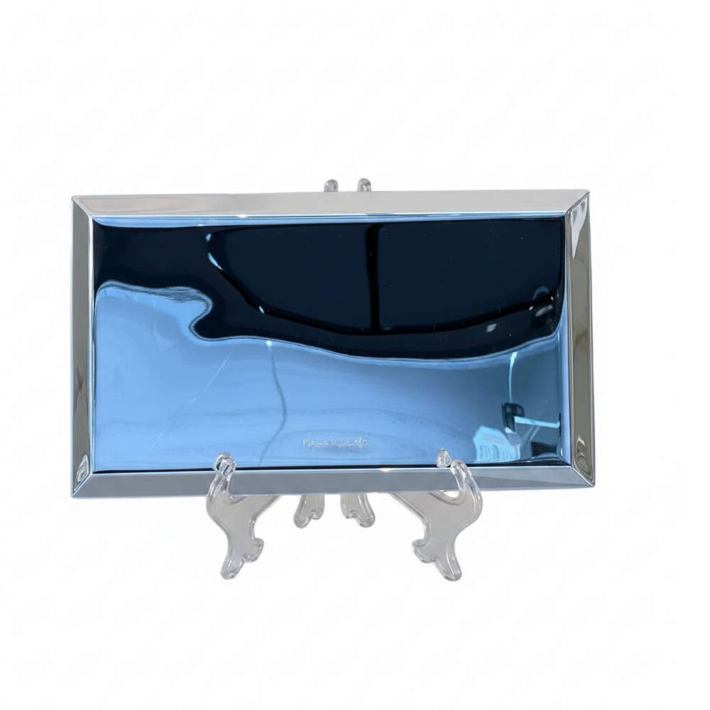 Bandeja Retangular 25 X 15 Cm Prata Orfreverie Royale