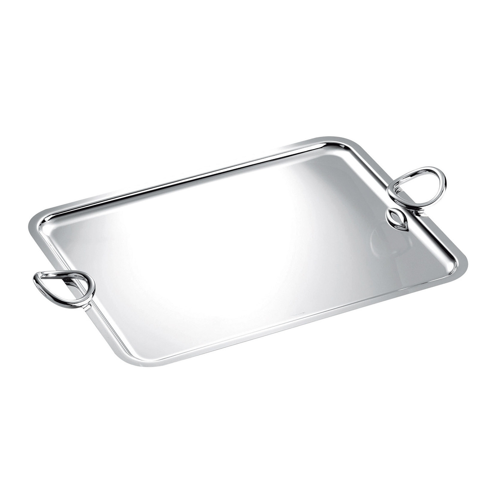 Bandeja Retangular C/ 2 Alcas Christofle Vertigo 54 Cm Bandeja Retangular C/ 2 Alcas Christofle Vertigo 54 Cm