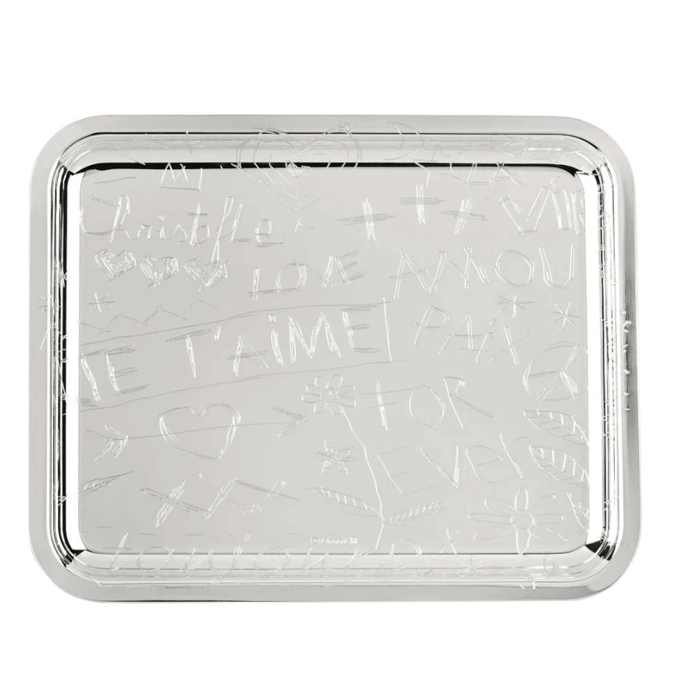 Bandeja Retangular Christofle Graffiti Bandeja Retangular Christofle Graffiti