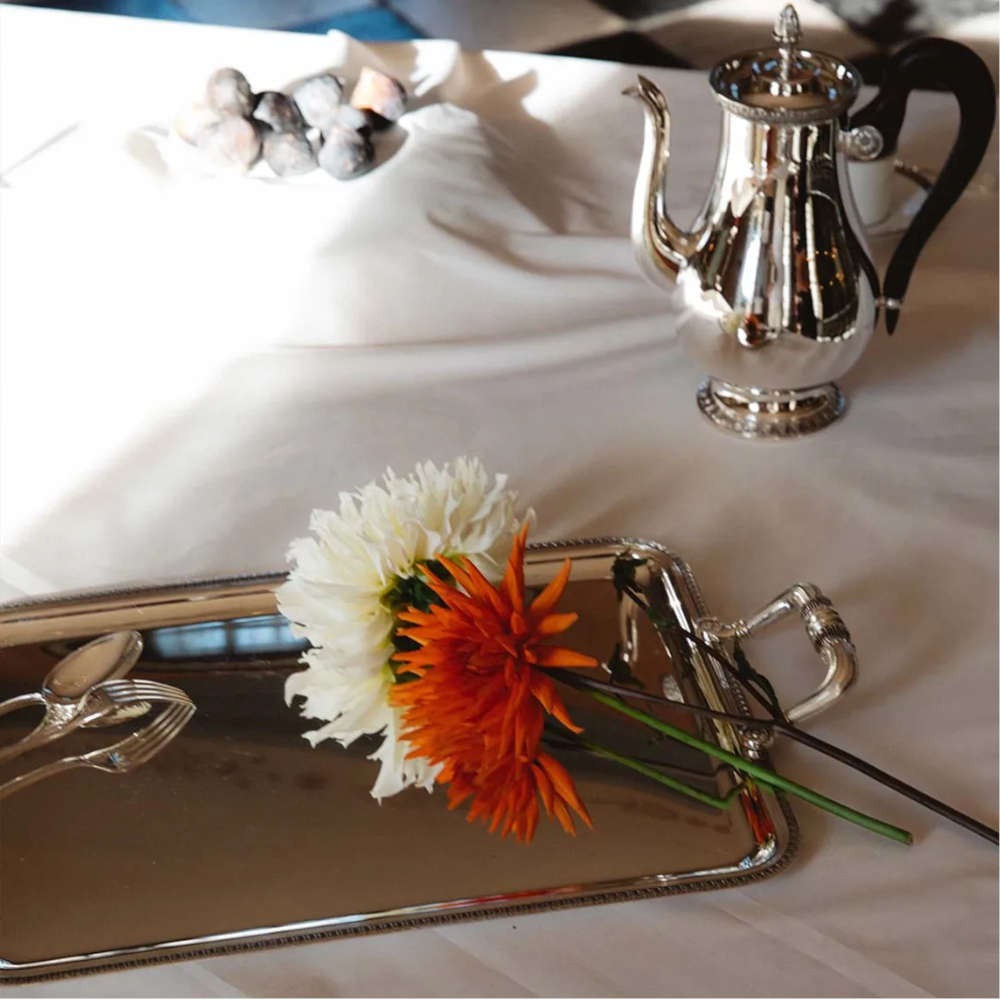 Bandeja Retangular Com Alca Malmaison Christolfe 43 X 33 Cm