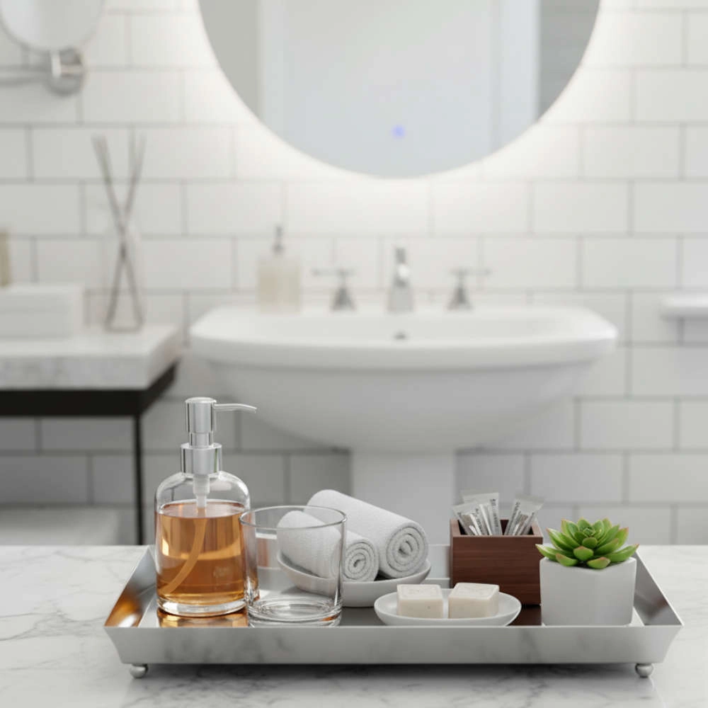 Bandeja Retangular de Lavabo Espelho Silverlux Bandeja Retangular de Lavabo Espelho Silverlux