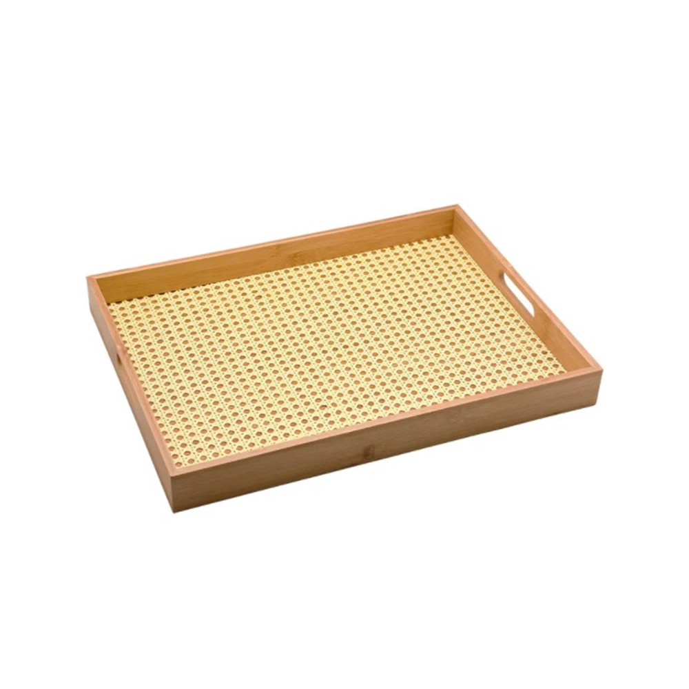 Bandeja Retangular Palhinha Oikos Natural 48 X 35 X 5 Cm