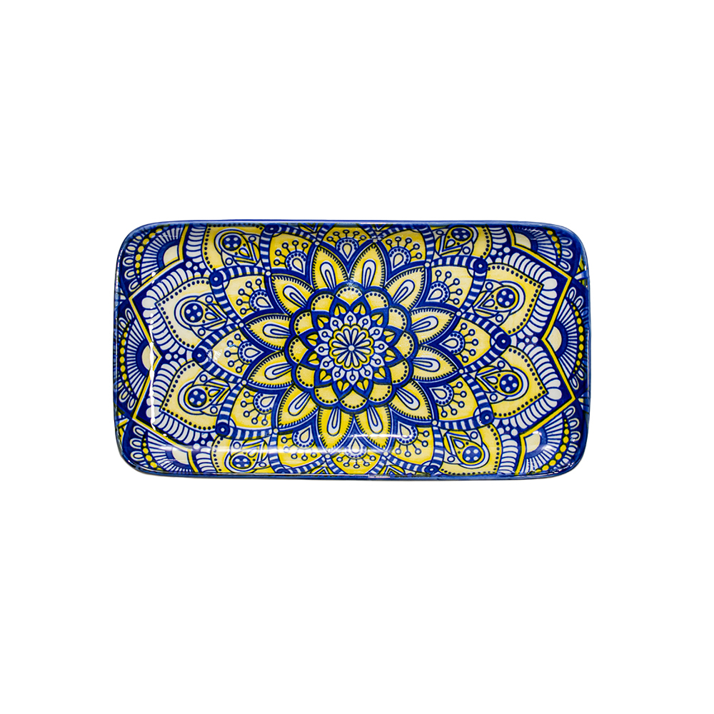 Bandeja Retangular Pracaza Estampada 21 X 12 Cm