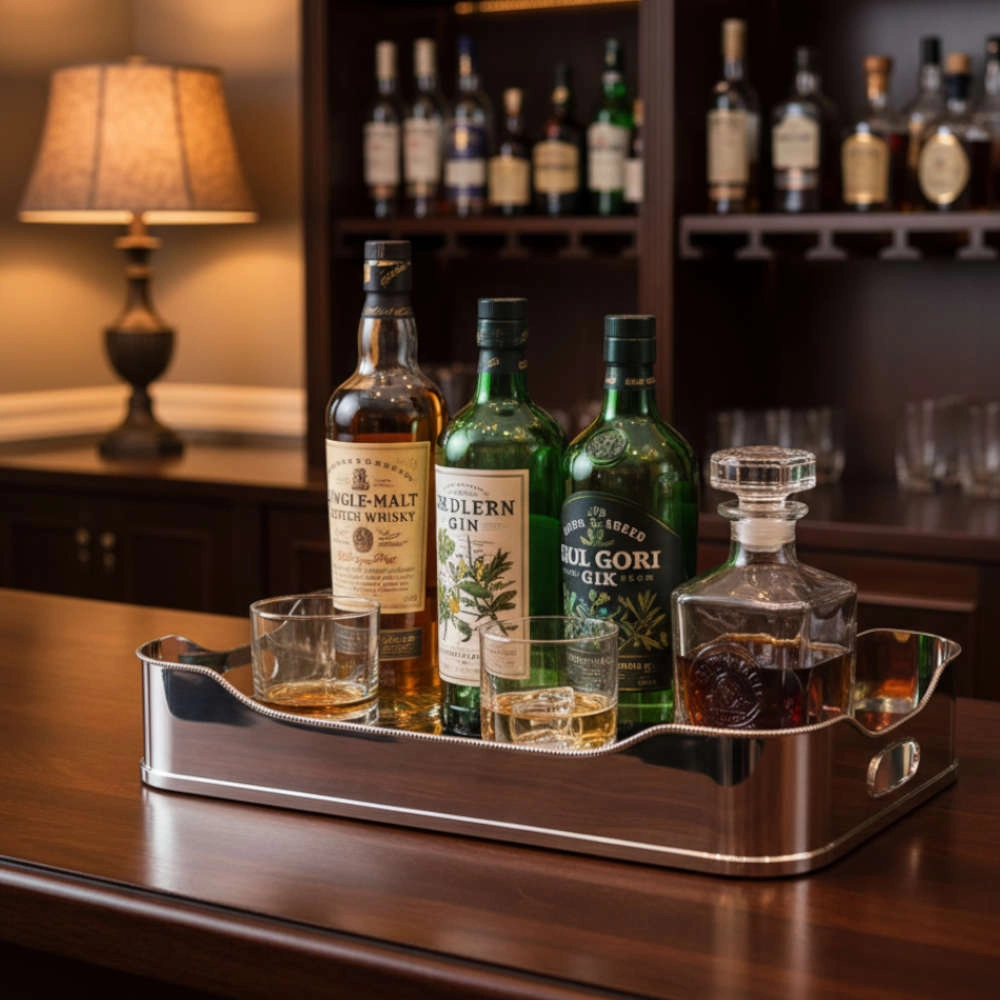 Bandeja Retangular Silverlux Perola Bandeja Retangular Silverlux Perola