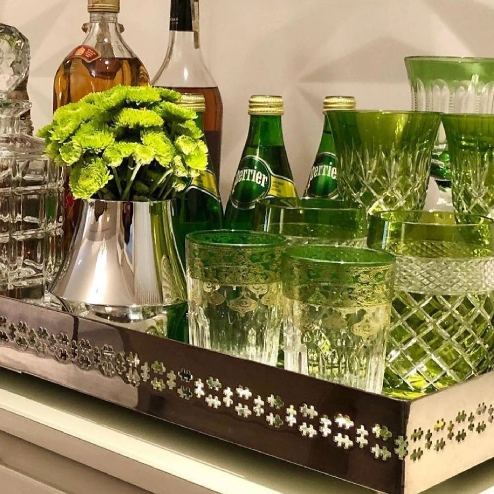 Bandeja Retangular Mirror Cross