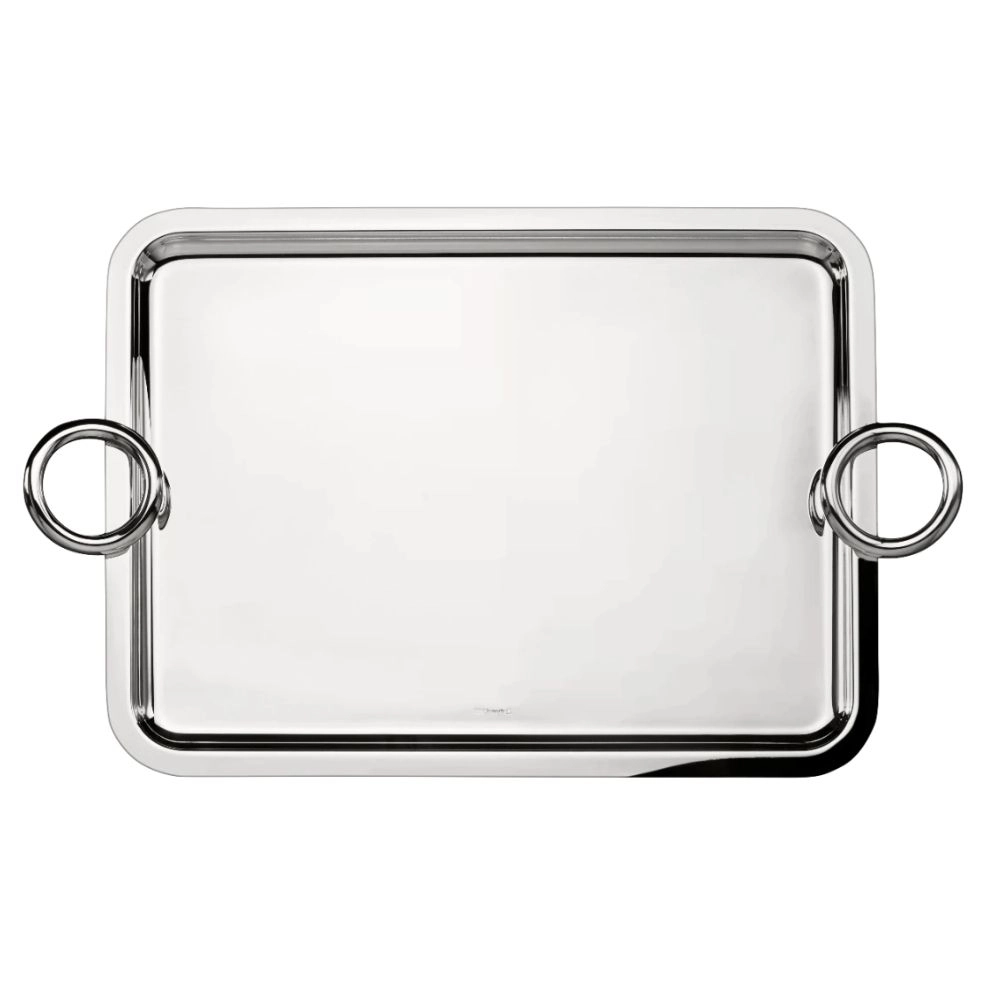 Bandeja Retangular Vertigo Com Alcas 43 X 31 Cm - Christofle