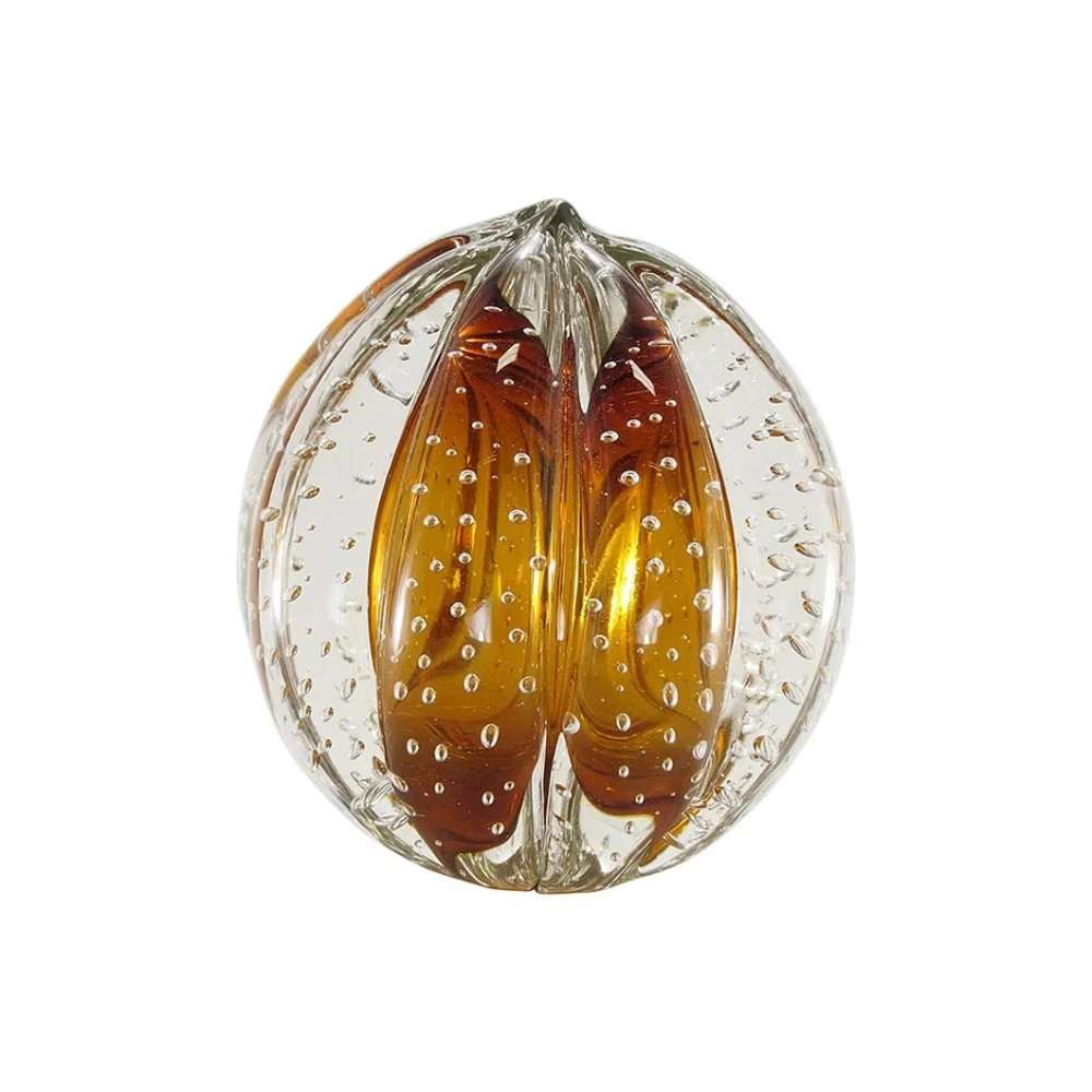 Bola Rigada Senna Cristais D´labone Ambar 12 Cm