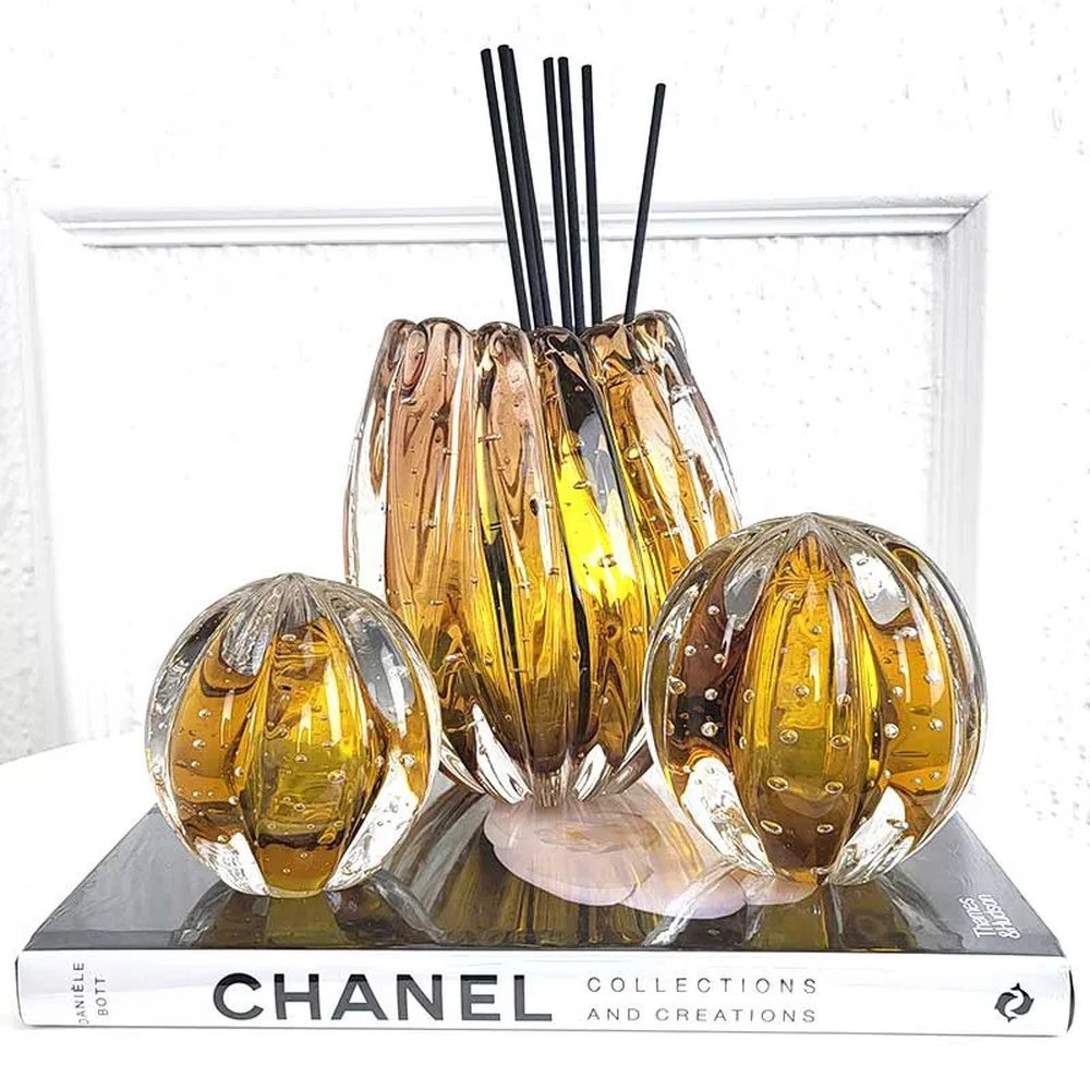 Bola Rigada Senna Cristais D´labone Pinoli 12 Cm Bola Rigada Senna Cristais D´labone Pinoli 12 Cm