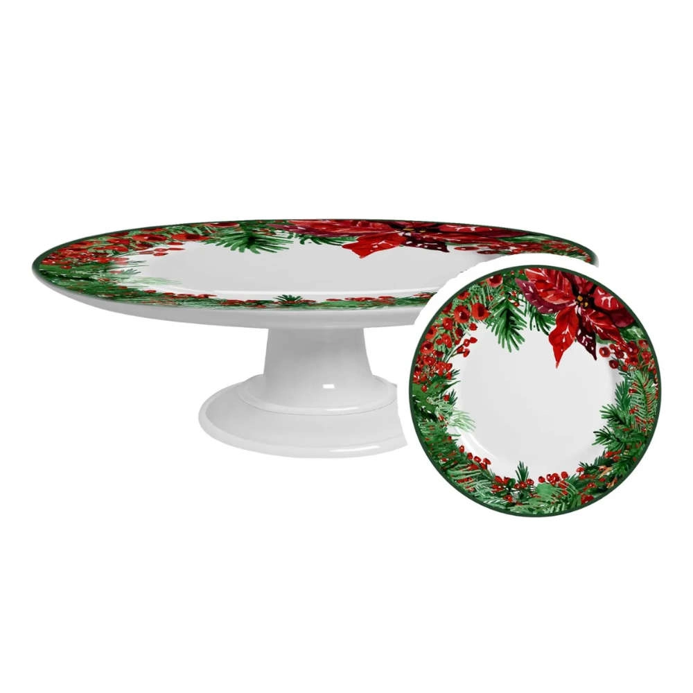 Boleira Media Alleanza Ceramica Natal 29 Cm Boleira Media Alleanza Ceramica Natal 29 Cm