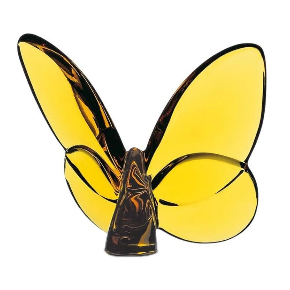 Borboleta Em Cristal Baccarat Ambar Colecao Papillon