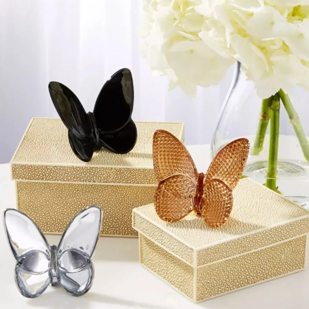 Borboleta Em Cristal Baccarat Dourado – Colecao Papillon