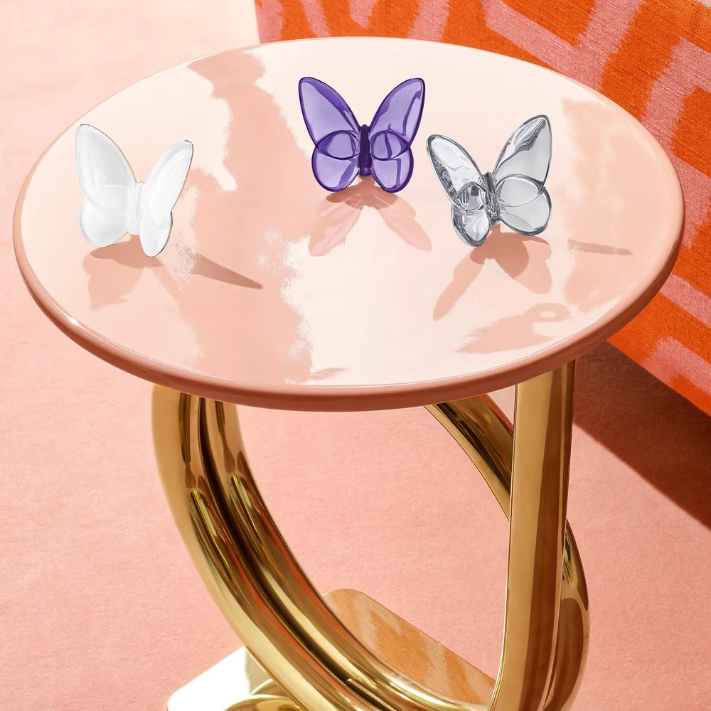 Borboleta Em Cristal Baccarat Violeta Colecao Papillon