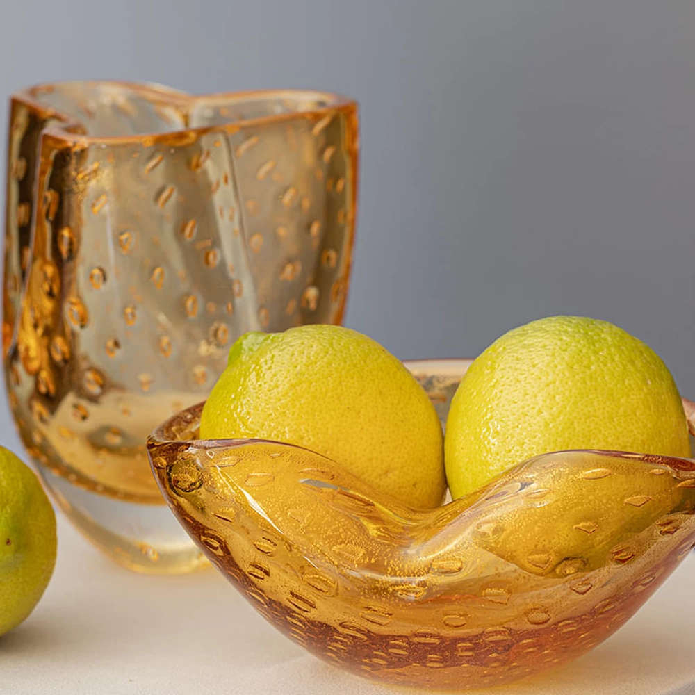 Bow 1 Tela Ambar Com Ouro 24 K  Cristais Ca D'oro