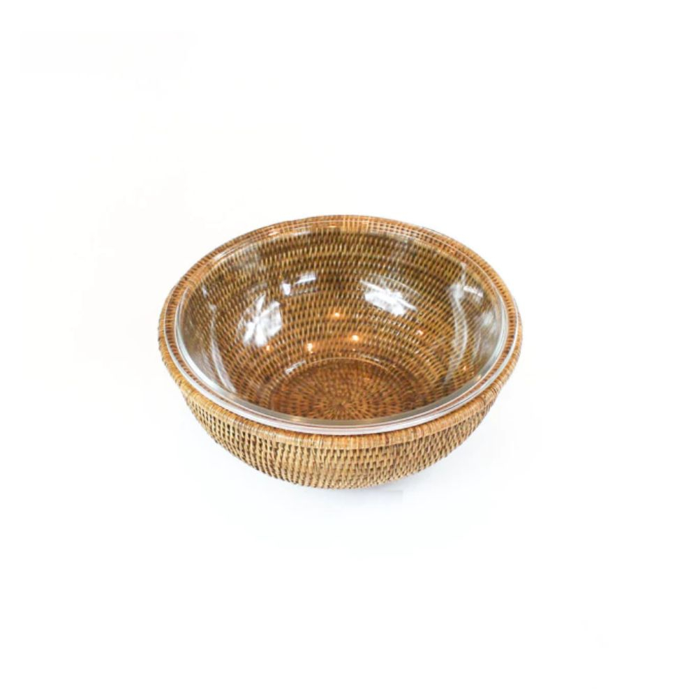 Bowl Redondo C/ Suporte Natural Home Maya 22 Cm