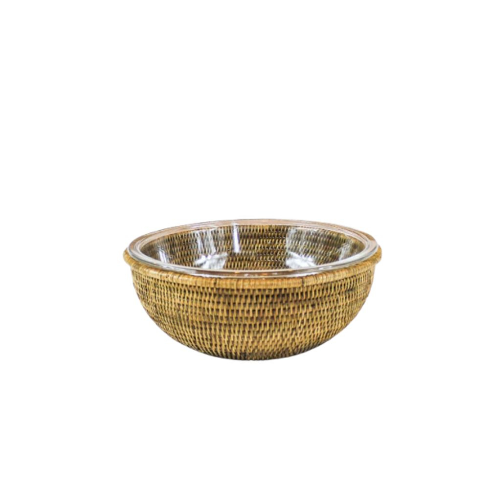 Bowl Redondo C/ Suporte Natural Home Maya 22 Cm