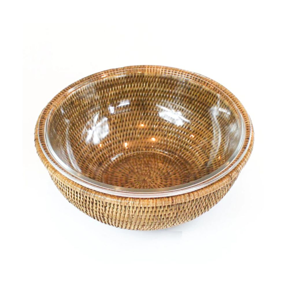 Bowl Redondo C/ Suporte Natural Home Maya 31 Cm