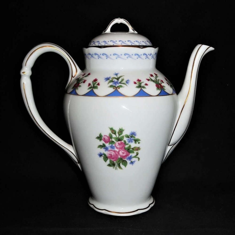 Bule de Cafe Bernardaud Chateaubriand Blue 2 Litros Bule de Cafe Bernardaud Chateaubriand Blue 2 Litros