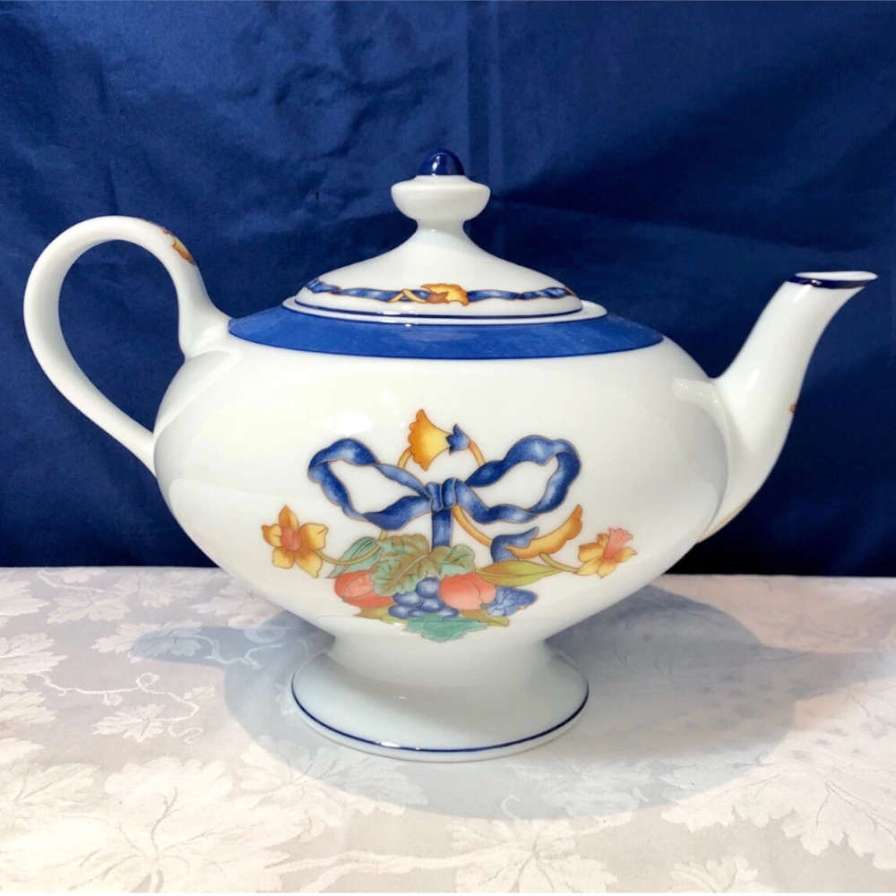 Bule de Cha Bernardaud Carre Borghese Bleu