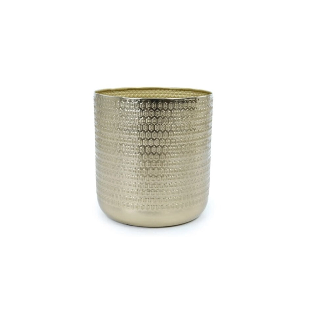 Cachepot Alto Hub.me Latao Dourado 26 X 25 Cm