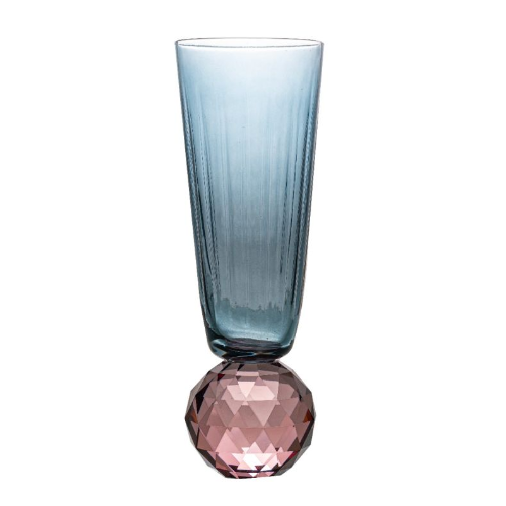 Cada  - Taca Para Champanhe Facet Azul