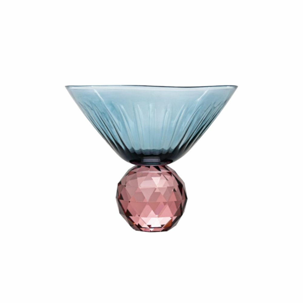 Taca Para Sobremesa Facet Azul