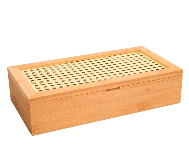 Caixa Decorativa Palha Indiana Oikos Bambu 8 Divisória