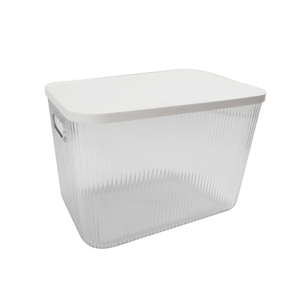 Caixa Organizadora Alta Com Tampa Canelada Oikos 11 Litros