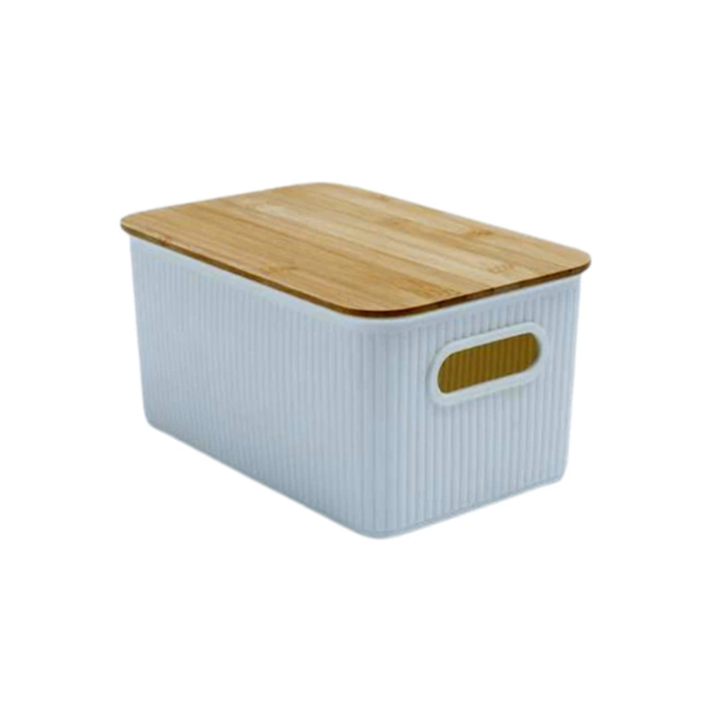 Caixa Organizadora Com Tampa Oikos Canelada 6 Litros