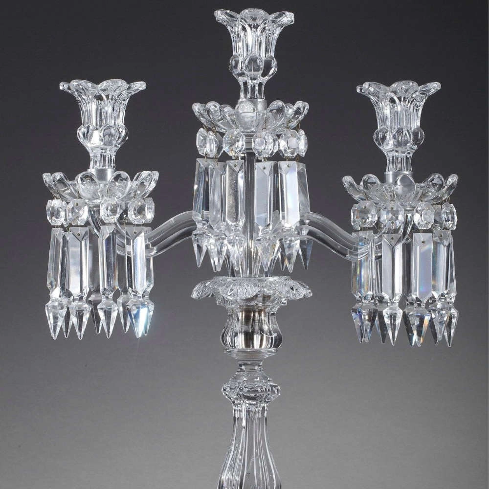 Candelabro Velas Em Cristal Baccarat Medallion