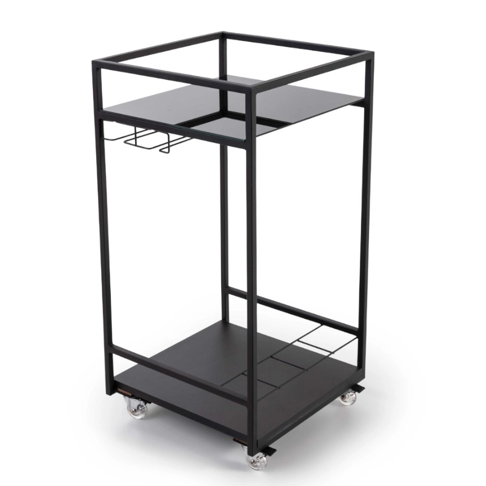 Carrinho de Bar Forma Inox Compacto Frame Preto 80 X 41 X 41 Cm