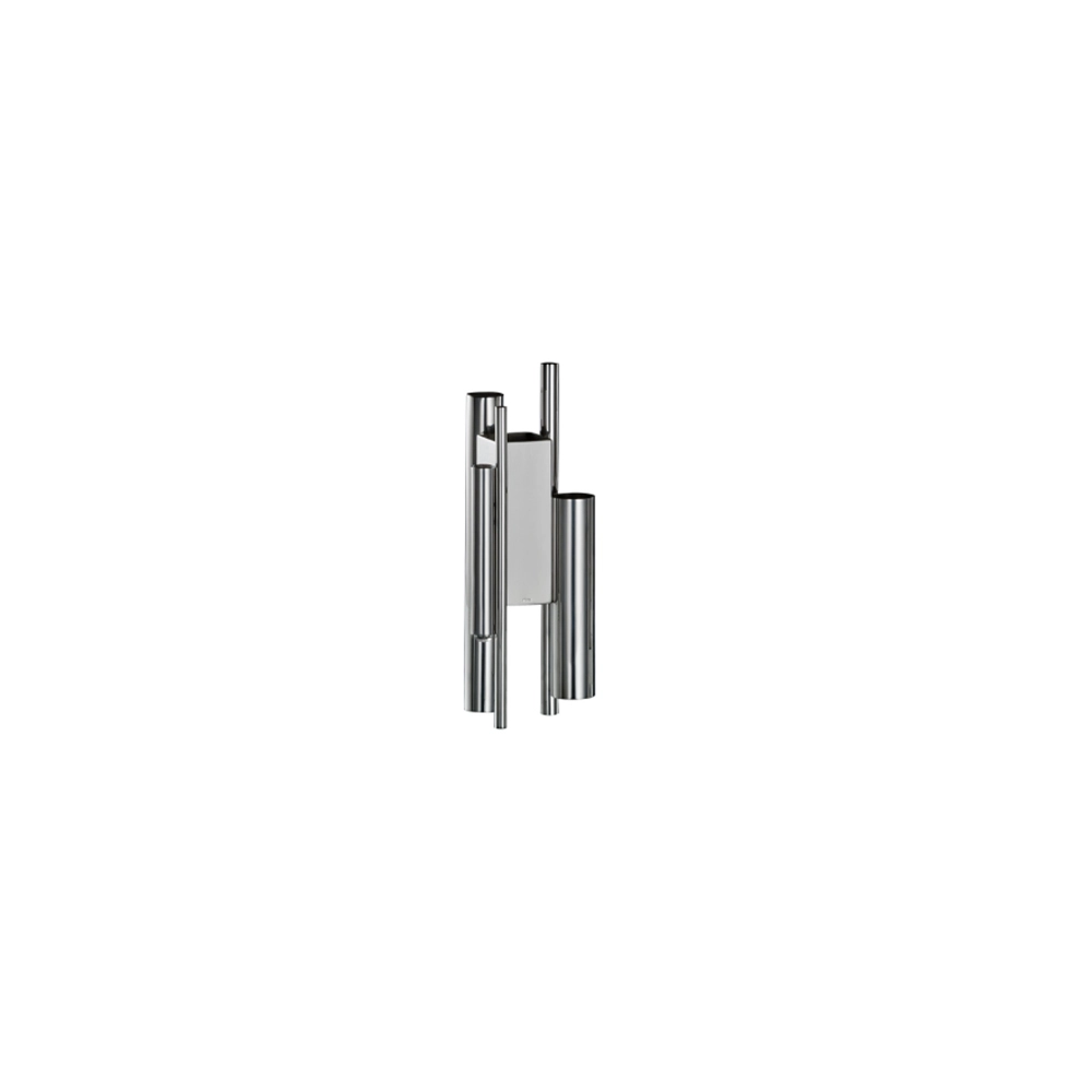 Castiçal 1 Vela Riva Manhattan Aço Inox 11 X 9 X 30 Cm Castiçal 1 Vela Riva Manhattan Aço Inox 11 X 9 X 30 Cm