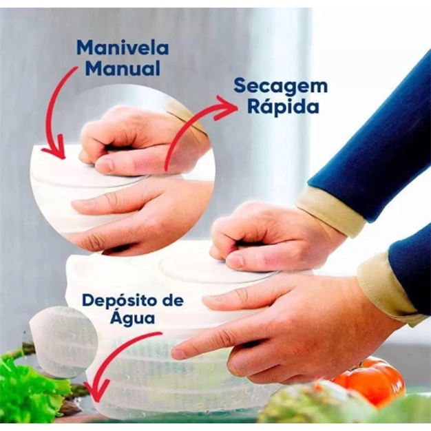 Centrífuga Para Salada Fackelmann 4 Litros Centrífuga Para Salada Fackelmann 4 Litros