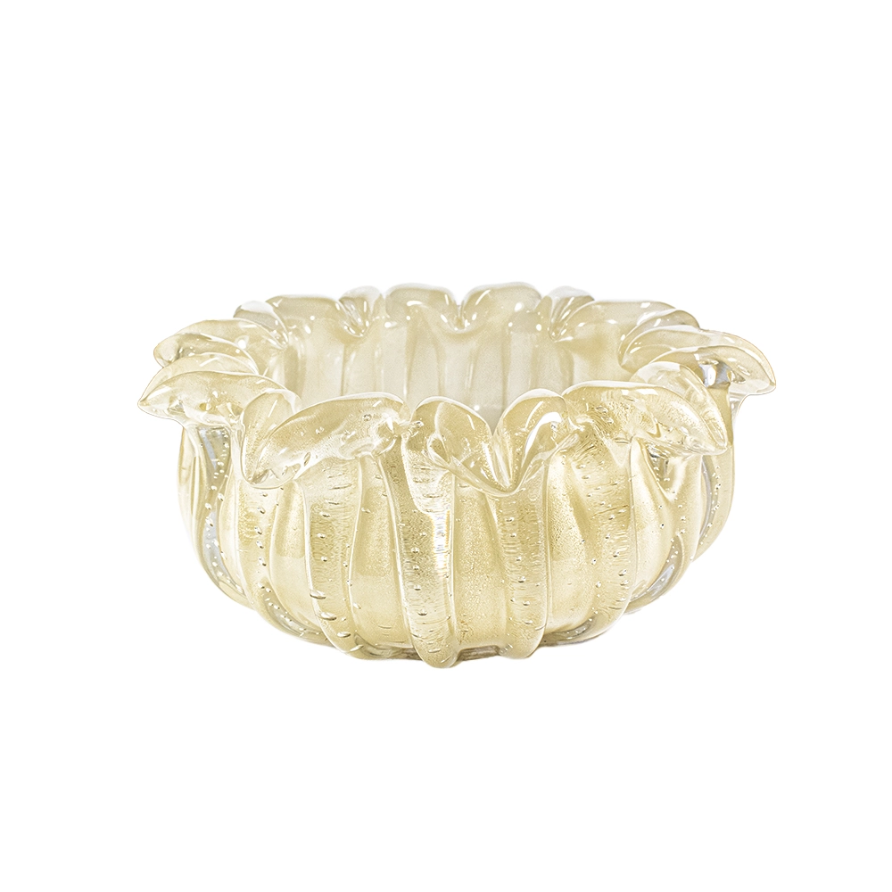 Centro de Mesa Medio Nice C/ Ouro Cristais D´labone 30 Cm