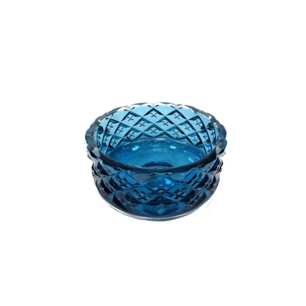 Centro de Mesa Lapidado Di Murano Aquamarine Escuro Sem Ouro Centro de Mesa Lapidado Di Murano Aquamarine Escuro Sem Ouro