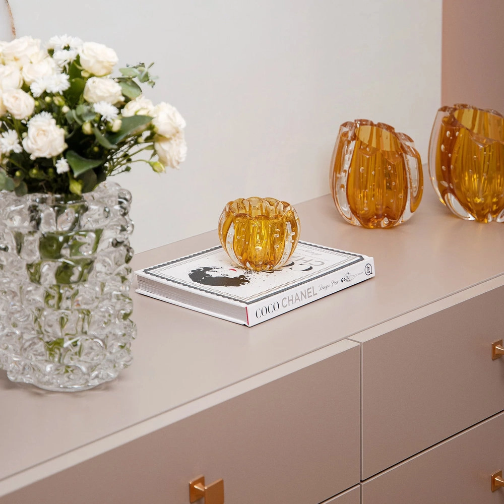 Centro de Mesa Liceu Cristais D´labone Ambar 9 X 6 Cm