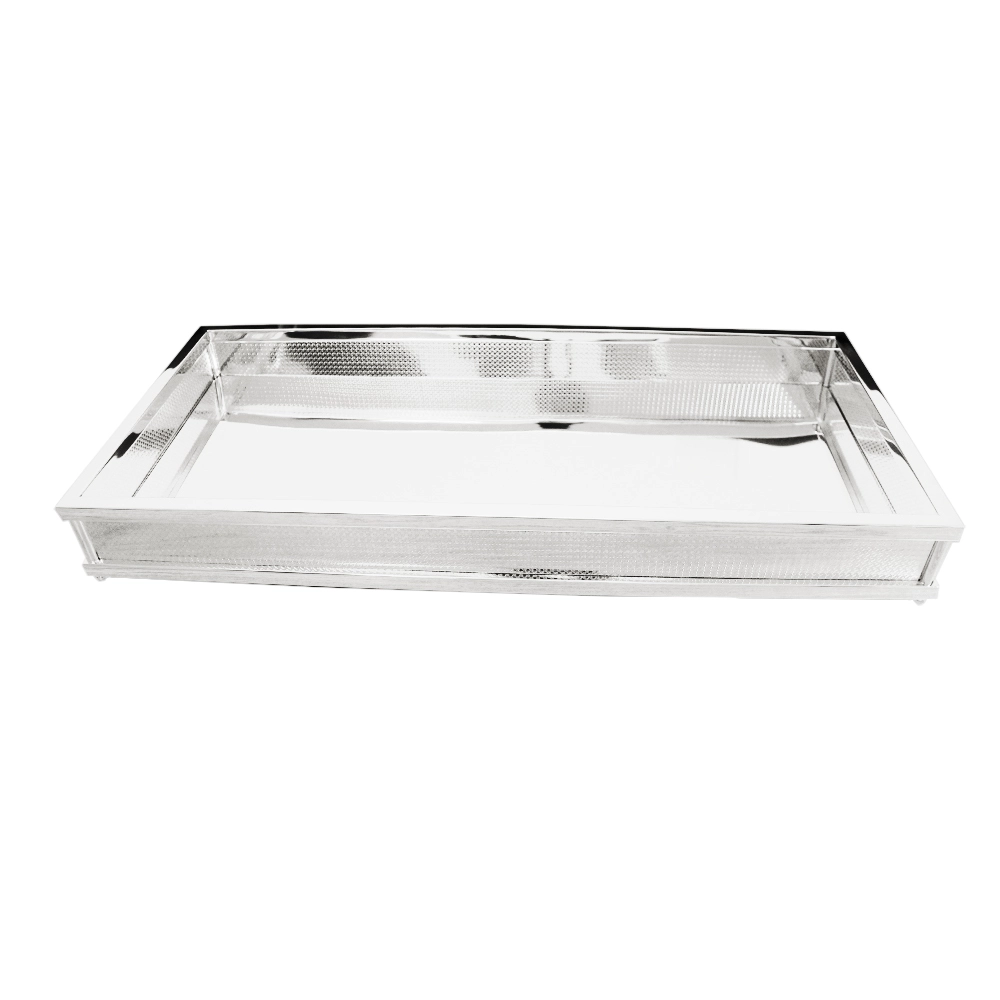 Centro de Mesa Retangular Orfèvrerie Royale Beiras Em Prata 75 X 35 Cm Centro de Mesa Retangular Orfèvrerie Royale Beiras Em Prata 75 X 35 Cm