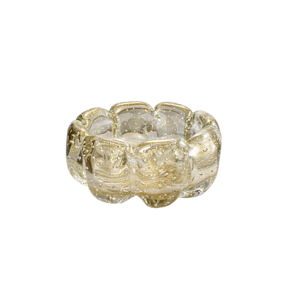 Centro de Mesa Zurique Cristais D´labone Com Ouro 21 X 9 Cm Centro de Mesa Zurique Cristais D´labone Com Ouro 21 X 9 Cm