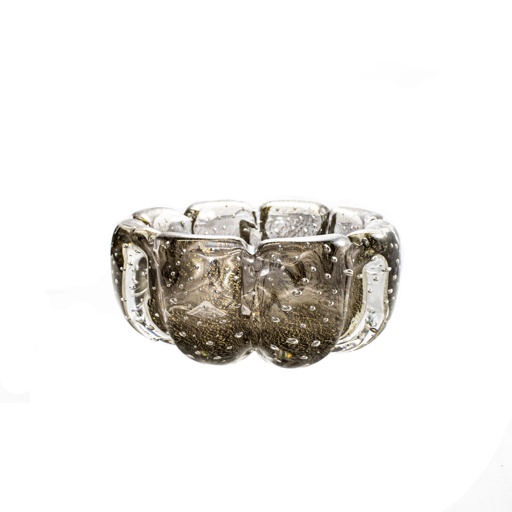 Centro de Mesa Zurique Cristais D´labone Com Ouro 21 X 9 Cm Centro de Mesa Zurique Cristais D´labone Com Ouro 21 X 9 Cm