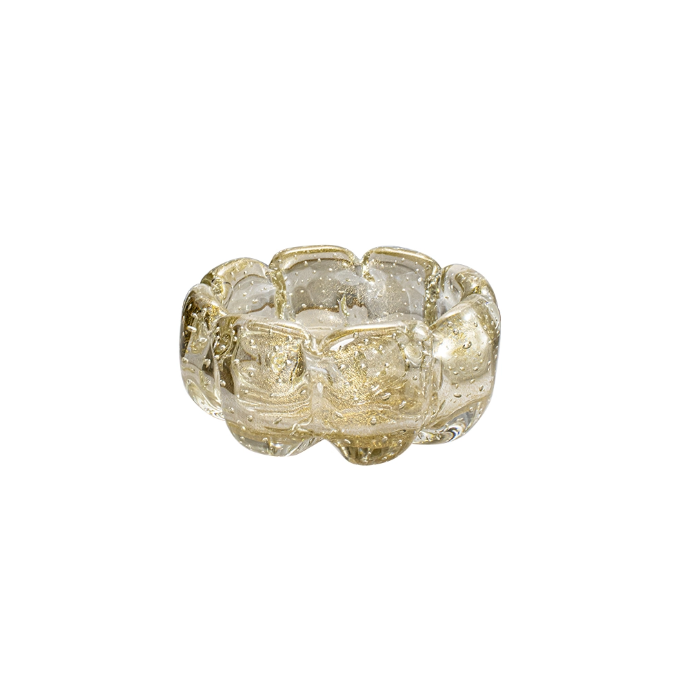 Centro de Mesa Zurique Cristais D´labone Com Ouro 22 X 12 Cm