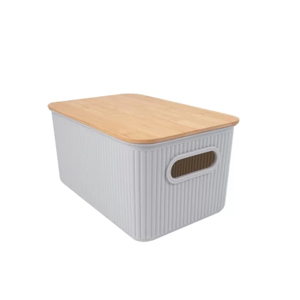Cesta Retangular Com Tampa L'hermitage Closet 16,5 X 12,5 X 10,3 Cm