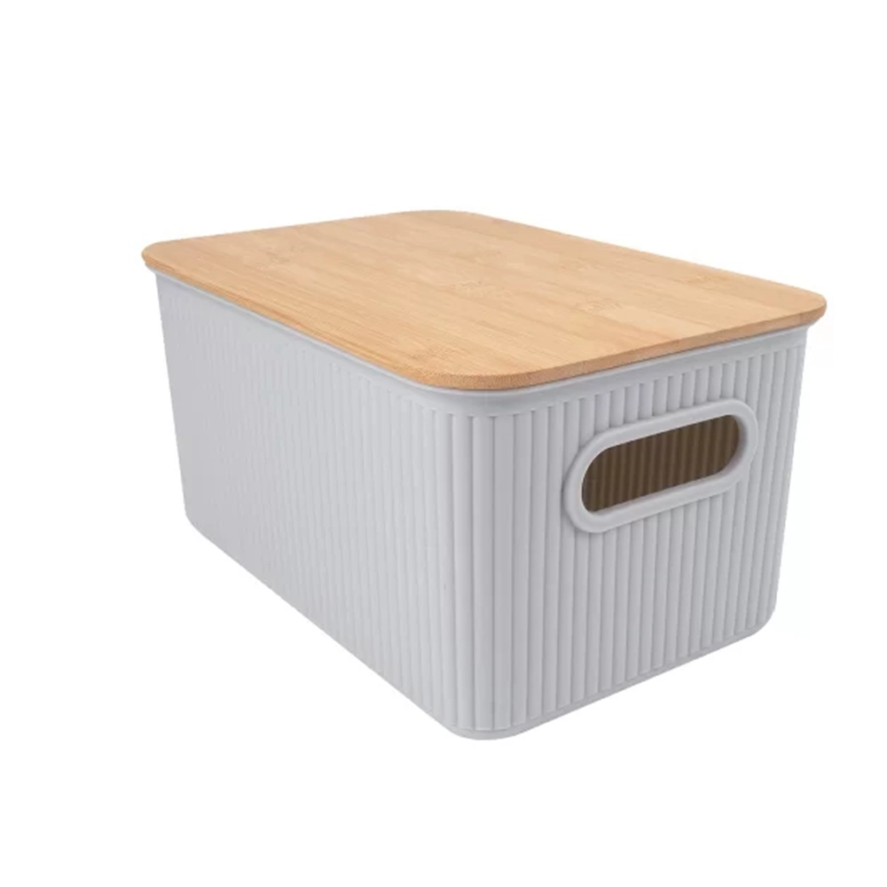 Cesta Retangular Com Tampa L'hermitage Closet 27,3 X 18,1 X 13,4 Cm