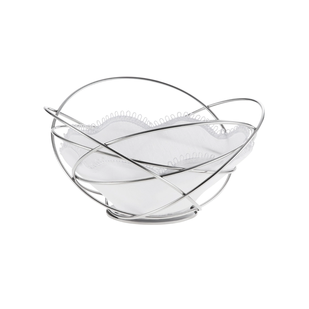 Cesto Para Pão Riva Potenza Aço Inox 20 X 20 X 11,5 Cm